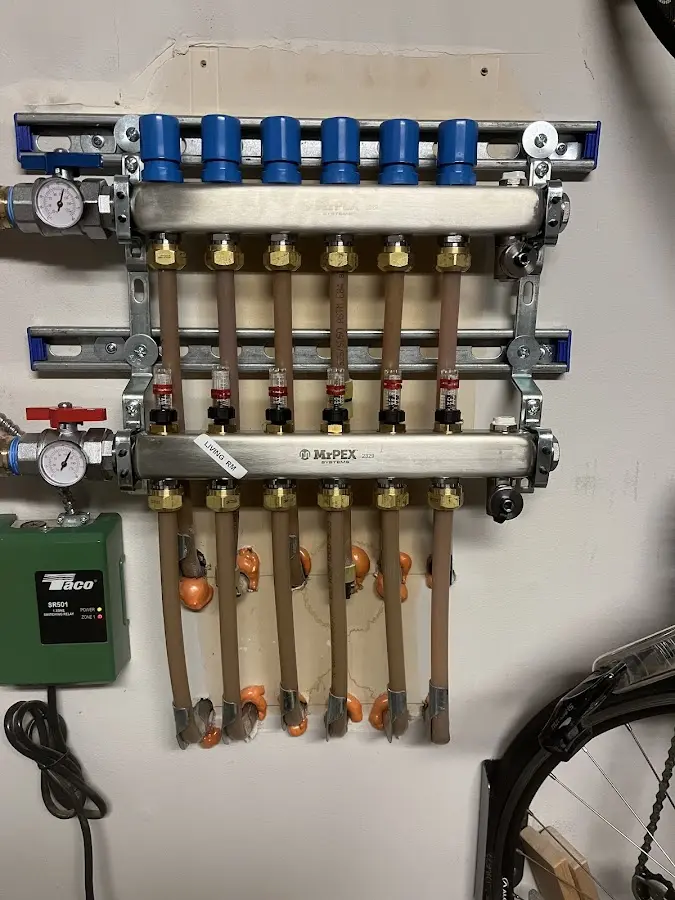 Plumber performing Gas Line Installation at a residential property in Oxford